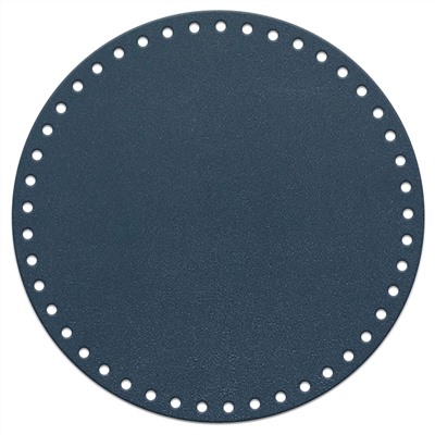 Кожа - Дно для сумки круглое 20 см. Navy blue