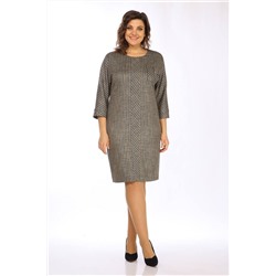 Lady Style Classic 1782 серый_с_оранжевым_клетка, Платье