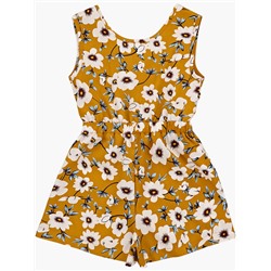 Комбинезон 22-6318 горчица/цветы