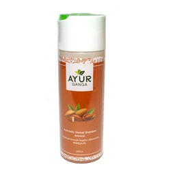 Ayurvedic Herbal Shampoo ALMOND, Ayur Ganga (Аюрведический хербал шампунь МИНДАЛЬ), 200 мл.
