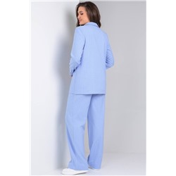 LeNata 32223 на-голубом-полоска, Брюки,  Жакет,  Джемпер