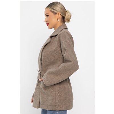 Пальто-пиджак (коричневый) Б14130-7М