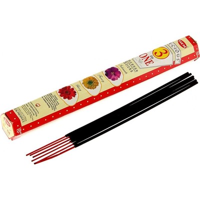 Hem Incense Sticks PRECIOUS 3 in 1 (Благовония ЛЮБИМЫЕ ЦВЕТЫ (ТРИ АРОМАТА), Хем), уп. 20 палочек.