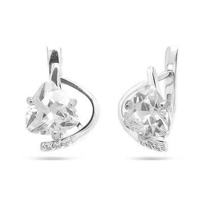 Серьги из серебра куб.циркон., В10-0225