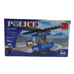 Конструктор Police 49дет. Полицейский вертолет 16*9см / коробка 23202