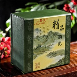 Набор для чайной церемонии керамический «Дракон», 5 предметов: 4 пиалы 25 мл, чайник 200 мл, цвет коричневый