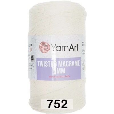 Пряжа Yarnart Macrame Twisted 3 Mm