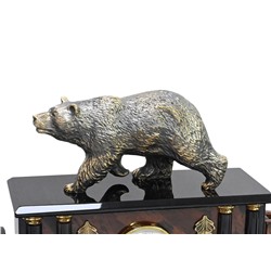 Настольный набор из обсидиана "Медведь" 950*340*280мм
