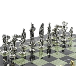 Шахматы подарочные с металлическими фигурами "Дон Кихот", 350*350мм
