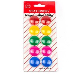 Магниты для досок Alingar Smile 10шт. d-30мм ассорти  AL6560