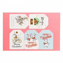 Шильдик "Merry Christmas", 5 шт