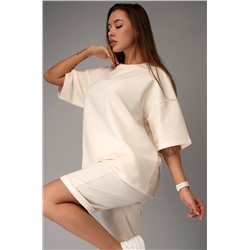 Женский костюм оверсайз из футера двухнитки Happyfox