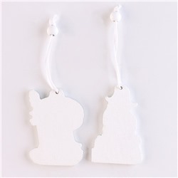 Набор новогодних подвесок «Дед Мороз и Снегурочка» 12 шт., МИКС