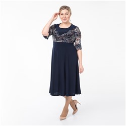 Платье, трикотаж, темно-синий