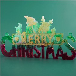 Силиконовый молд  «Mary Christmas»  (размер формы 27.0*15.0 см)