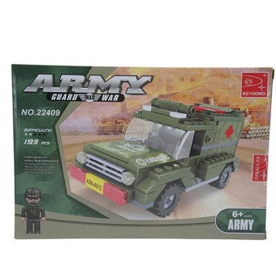 Конструктор Army 193дет.Военная техника 25*18см / коробка 22409