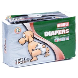 Подгузники "Hush Pet" для собак M 7-16кг упаковка 12шт.  АГ