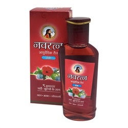 Ayurvedic Oil NAVRATNA, Emami Ltd. (Аюрведическое массажное масло НАВРАТНА, для головы и тела, ОХЛАЖДАЮЩЕЕ, Эмами), 90 мл.
