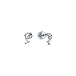 Серьги из серебра без вставки, В10-1198