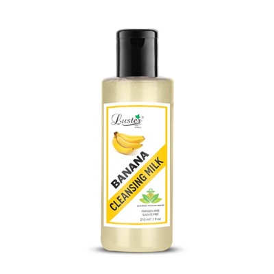 BANANA Cleansing Milk, Luster (БАНАН очищающее молочко для лица без сульфатов и парабенов, Ластер), 210 мл.