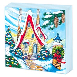 Салфетки бум. 2-х-сл. 33*33 20шт. Фреско  НГ Зимний домик