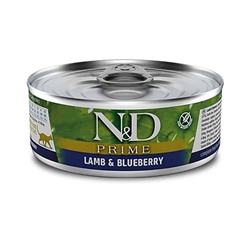Фармина N&D Cat Prime Консервы ягненок и черника, 80г АГ