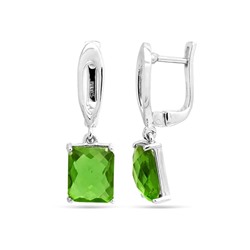 Серьги из серебра султанит, Виктория