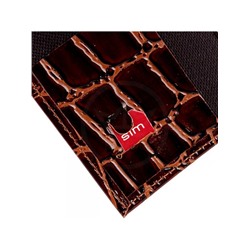 Обложка для автодокументов Premier-О-7 натуральная кожа коричн.темный крокодил крупный (3)  157783