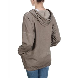 881 DK. BEIGE Худи длинное женское (95% хлопок, 5% полиэстер) размеры 56-58-60-62