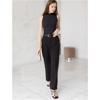 Топ из трикотажа в широкий рубчик