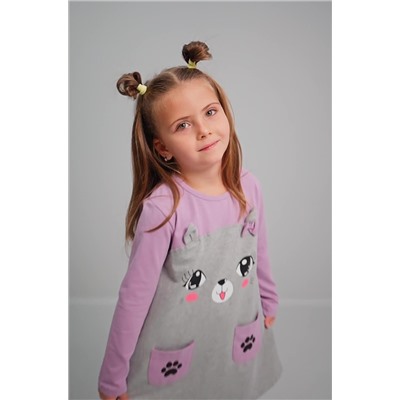 Хлопковое платье для девочки Happyfox