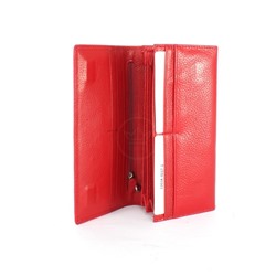 Кошелек женский натуральная кожа Cossroll-2202A-0217-1,  защелка снаружи,  6отд,  8карм,  красный 254842