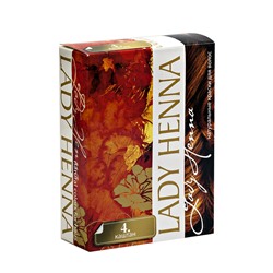Краска для волос на основе хны КАШТАН 4., Lady Henna, 60 г.