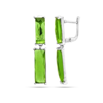 Серьги из серебра султанит, Юлдуз
