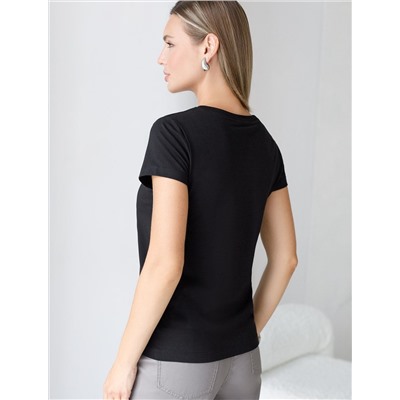 Футболка из премиального хлопка с эластаном