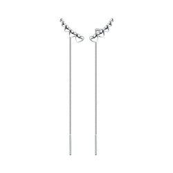 Серьги из серебра без вставки, Л-13074