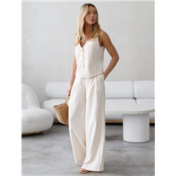 Брюки-палаццо из плотного лиоцелла