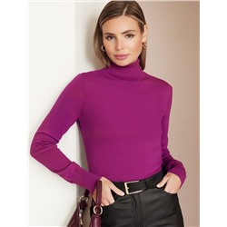 Водолазка тонкой вязки из хлопка с нейлоном