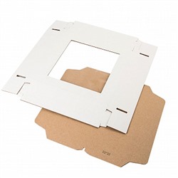 Коробка с окном 22*22*7 см, белая (самолет) New