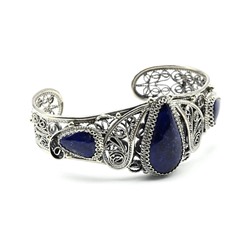 Браслет лазурит "Индиго", 17,5см