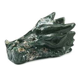 Фигурка из агата мохового "Голова дракона" 113*61*57мм, 553г