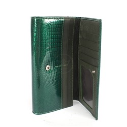 Кошелек женский натуральная кожа Henghuang-AE 1519,  защелка снаружи,  5отд,  9карм,  зеленый 251880