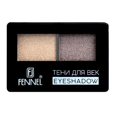 Тени д/век 2цв. FL-2087  т.02 беж+коричн. Fennel
