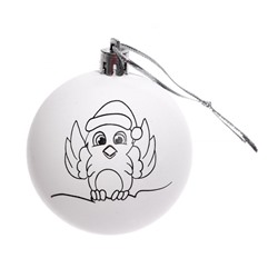 Набор для творчества. Ёлочные шары под раскраску «Загадай желание», набор 6 шт