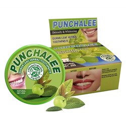 PUNCHALEE GUAVA LEAF Herbal Toothpaste (ПАНЧАЛЕ ЛИСТЬЯ ГУАВЫ тайская растительная зубная паста), шайба, 25 г.