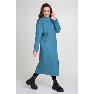 Michel chic 358 бирюзовый, Пальто