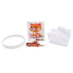 Набор для вышивания крестиком с пяльцами, иглой и рамкой «Котенок»