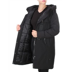 21-976 BLACK Куртка зимняя женская  AIKESDFRS (200 гр. холлофайбера) размеры 48-50-52-54-56-58