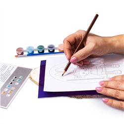 Роспись по дереву на спилах «Зайка» (косой спил)