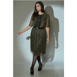 Angelina 610 золотисто-оливковый, Платье